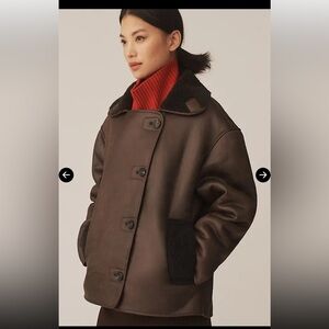 Pilcro faux leather and shearling jacket